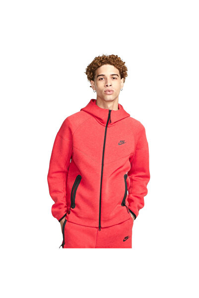 Nike Tech Fleece Erkek Kırmızı Günlük Stil Sweatshirt