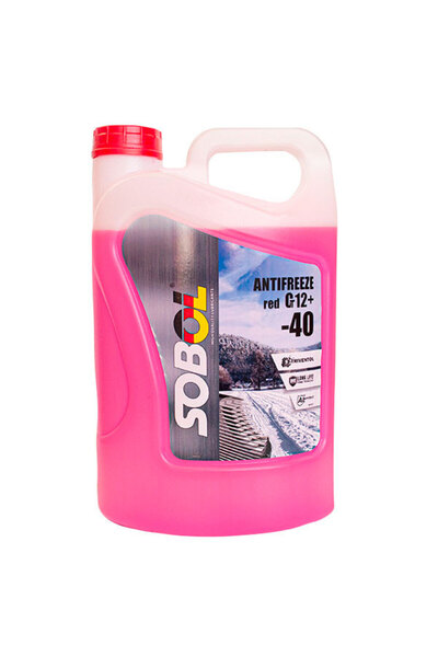 Sólbol Antifreeze Sobol G12+ -40 °C red 5 l