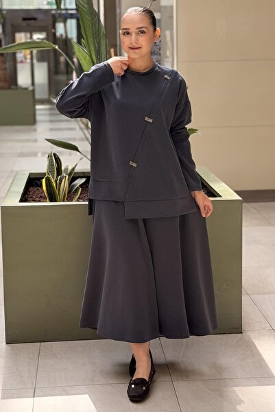 Ceremony Bora Set with Stone Detailed Sleeves and Skirt
