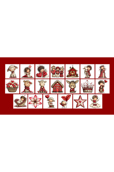 TELLGRAF Love Themed Postcard Set (10X15 cm 21 Pieces)