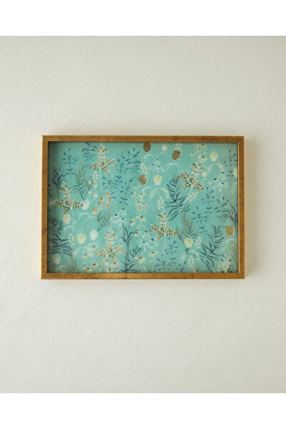 English Home Petalia Cam Dekoratif Tepsi 29x41 cm Multicolor