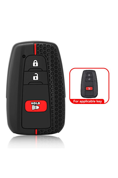 Choice غطاء مفتاح سيارة سيليكون بثلاثة أزرار، مناسب لسيارات تويوتا CHR كامري ...