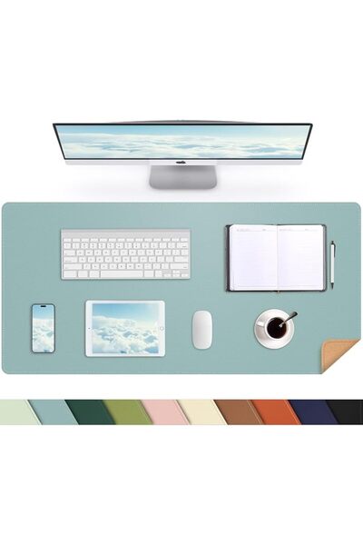 GENERAL AFIING Large Desk Mat 47.2" x 17" Leather Desk Pad Protector with Nat...