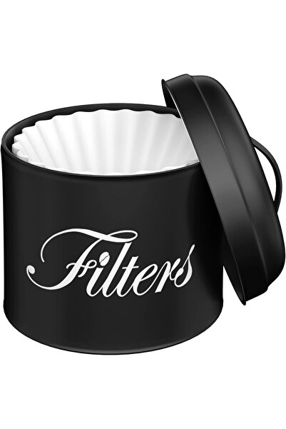 Generic Tazweeq Black Basket Coffee Filter Holder With Lid - Round Container ...