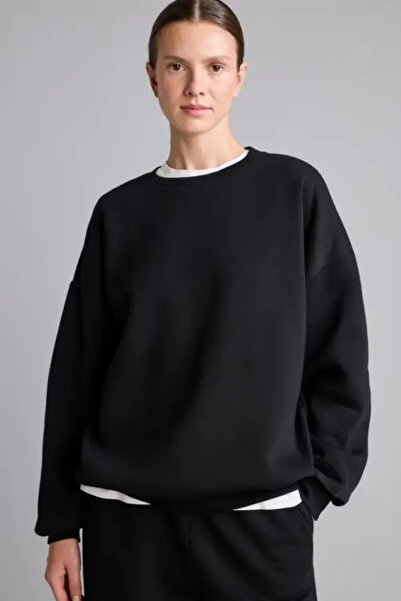 DeFacto Oversize Bisiklet Yaka Düşük Omuz Kalın Basic Sweatshirt I8191AX26WN