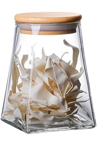 Generic KASTWAVE Glass Jars with Bamboo Lids, Glass Storage Coffee Container,...