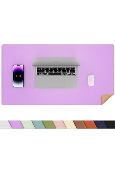 GENERAL AFIING Large Desk Mat 47.2" x 17" Leather Desk Pad Protector with Nat...