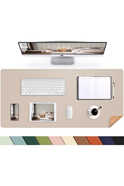 GENERAL AFIING Large Desk Mat 47.2" x 17" Leather Desk Pad Protector with Nat...