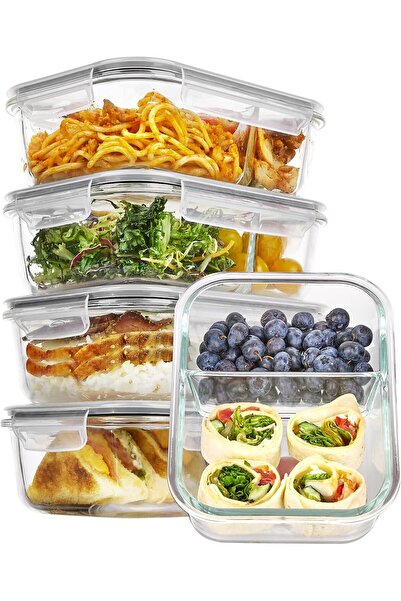 Generic Vtopmart 2 Pack 1860ml/ 63oz Large Glass Containers for Food Storage