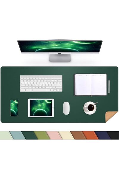 GENERAL AFIING Large Desk Mat 47.2" x 17" Leather Desk Pad Protector with Nat...