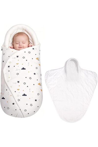 GENERAL Lingge Baby Swaddle Blanket Baby Sleeping Bag Protect Head U-Shape Sl...