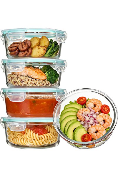 Generic Vtopmart 2 Pack 1860ml/ 63oz Large Glass Containers for Food Storage