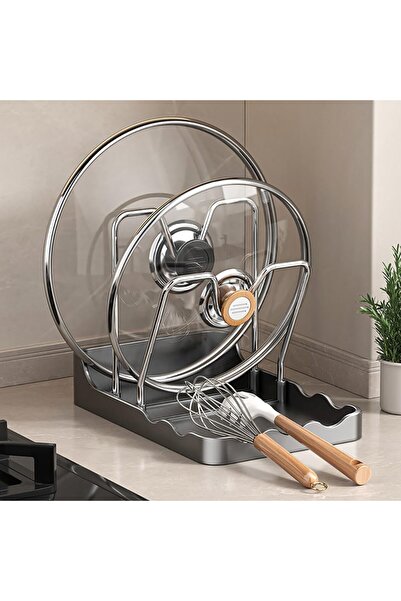Generic Multi Functional Pot Lid and Spoon Rest, Organizer with Drip Tray, 2 ...
