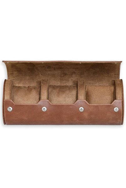 Generic ROTHWELL Watch Roll Travel Case for 3 Watches | 100% Real Leather, To...