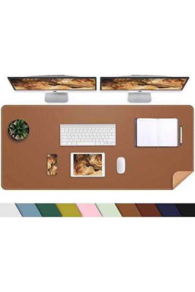 GENERAL AFIING Large Desk Mat 47.2" x 17" Leather Desk Pad Protector with Nat...