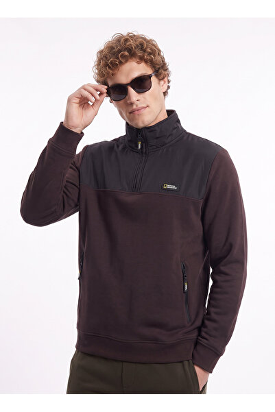 NATIONAL GEOGRAPHIC Sweatshirt, S, Kahve