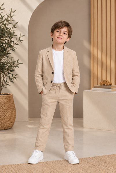 baby kids colors Costum cu aspect de in pentru băieți (jachetă, tricou și pan...