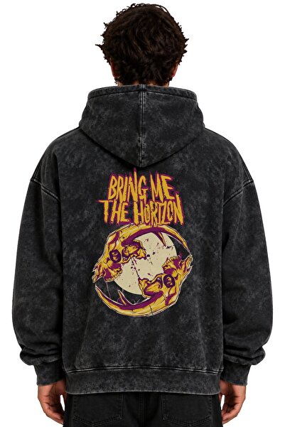 SEVBANO Φούτερ με κουκούλα Bring Me The Horizon Rock Metal Music Band, με στά...
