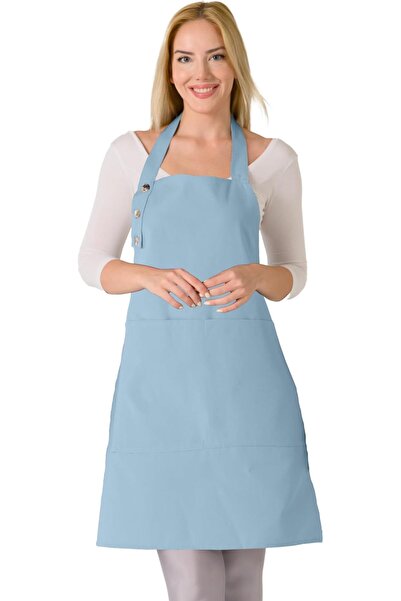 TOSHE Unisex Cotton Waterproof Bib 3 Adjustable Button Design Apron With Two ...