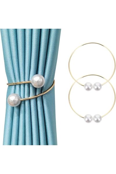 GENERAL X-Spring Curtain Tiebacks, 2 Pack Magnetic Curtain Holdbacks with Adj...