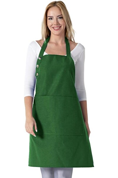 TOSHE Unisex Cotton Waterproof Bib 3 Adjustable Button Design Apron With Two ...