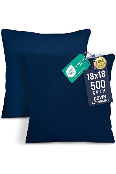 Utopia Bedding وسائد زينة (عبوة من قطعتين، أبيض) - مقاس 18 × 18 بوصة - وسائد ...