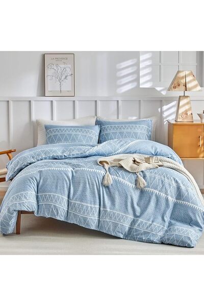 GENERAL Tokokimo Queen Size Duvet Cover, 3-Piece 1000TC Ultra Soft Microfiber...