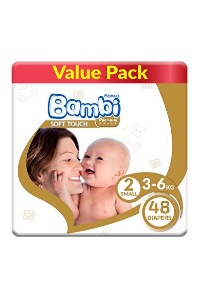 Sanita Bambi Baby Diaper Value Pack Size 2 Small 3-6 kg 48 pcs