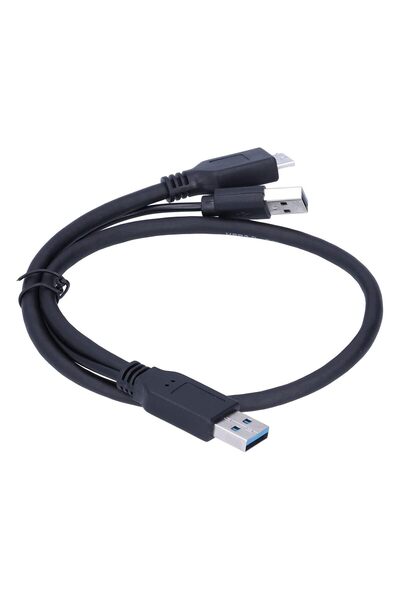 Generic USB 3.0 Y Shape Power Data Cable, USB to USB 2.0 + Micro B Male to Ma...
