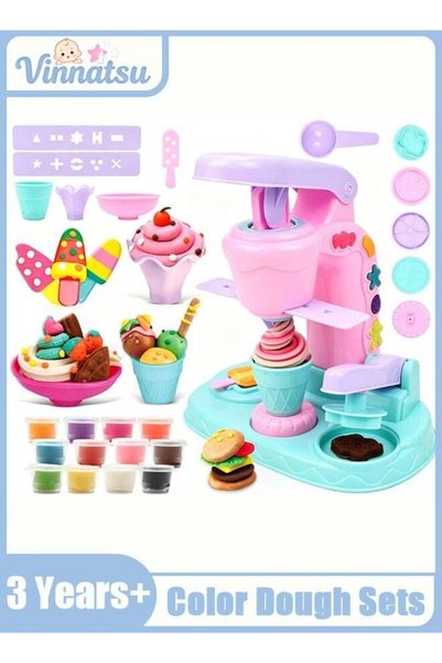 Vinnatsu Color Dough Sets for Kids, Play Kitchen Ice Cream Maker Color Dough ...
