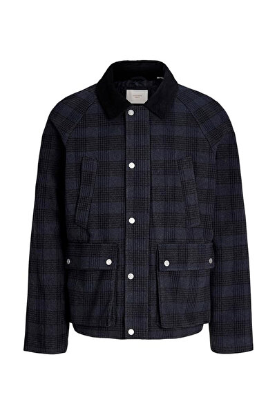 Jack & Jones Siyah Erkek Ekoseli Ceket 12300436 JORSALAMANCO BARN JACKET
