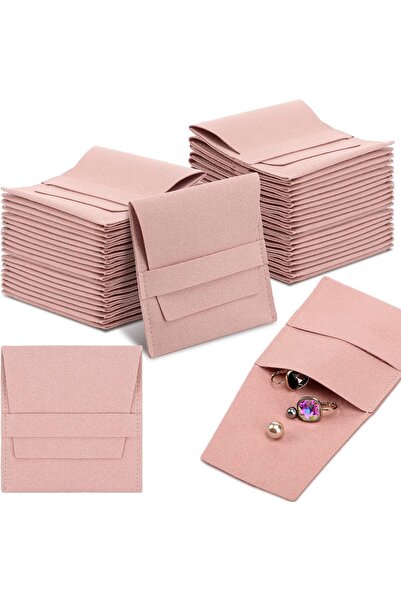 Generic 40 Pcs Microfiber Jewelry Pouch with Band 8 x 8 cm, Jewelry Packaging...