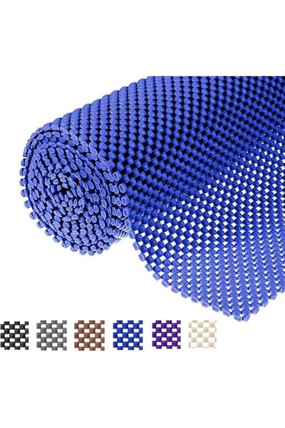 GENERAL Non-Slip 12" X 6.5" Grid Pattern Pvc Plastic Drawer Shelf Liner Grip ...