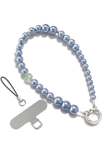 Generic Phone Charm, Pearl Phone Strap with Tether Tab & Premium Metal Buckle...