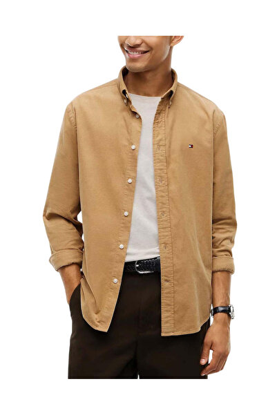 Tommy Hilfiger Ανδρικό Κοτλέ Πουκάμισο Μπεζ MW0MW40486-ABS