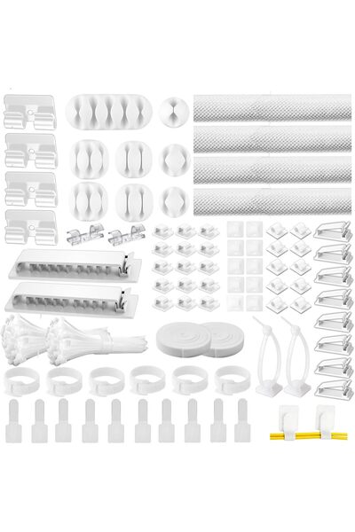 Topavatop [313Pcs] Cable Management Kit by Topavatop, إدارة الكابلات Desk Cor...