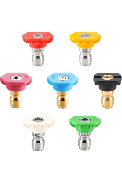 Generic Tool Daily Pressure Washer Nozzle Tips Multiple Degrees, 1/4 Inch, 2....
