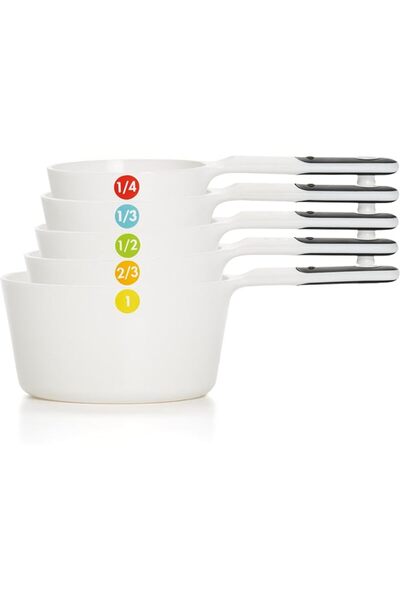 Oxo GG 6 PC PLASTIC MEASURING CUPS - SNAPS - BLACK - INTL