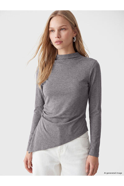 LC Waikiki Two Mt Shop Quality Lcw Vision Gray Ribbed Plain Super Skinny & Ex...