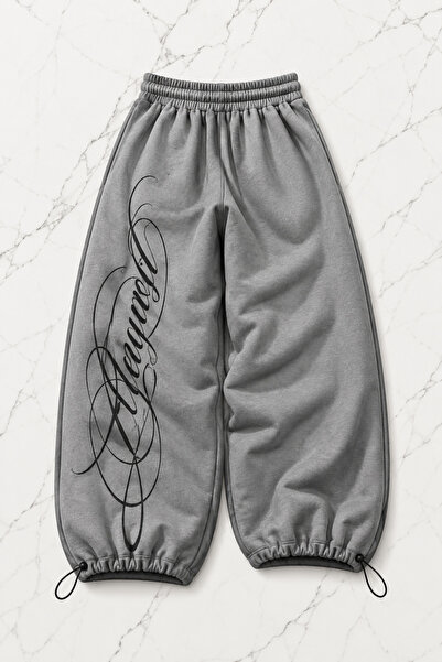 Gofeel Gray Alegeust Printed Baggy Unisex Sweatpants