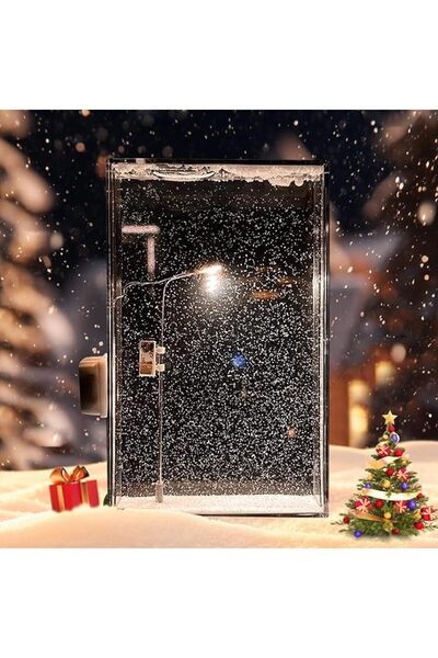 AZONEE Street Light Snow Globe Night Light, DIY Snow Scene Lamp with Snowflak...