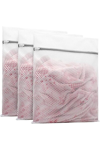 Muchfun 3Pcs Durable Honeycomb Mesh Laundry Bags for Delicates 16 x 20 Inches...