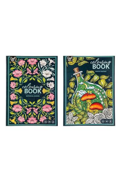 CraftID Комплект от 2 книжки за оцветяване, всяка от 32 страници, 29.7 x 22 см