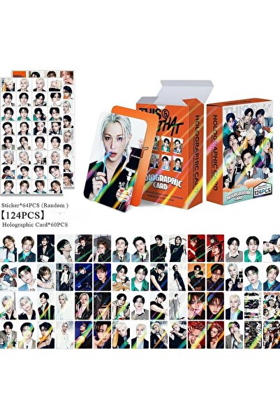Kpop Dünyasi STRAY KIDS '' This & That '' Çift Yön Baskılı Hologramlı Lomo Card Seti (60 Pcs)
