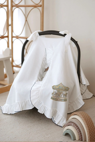 Tuğba Kuğu 100% Cotton Muslin Stroller Cover |   Soft and Breathable Fabric -...