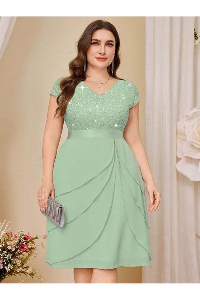 Sheya Rochie midi, verde