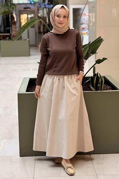 sentez giyim Sentez Lizzy Pocket Detailed Flared Skirt