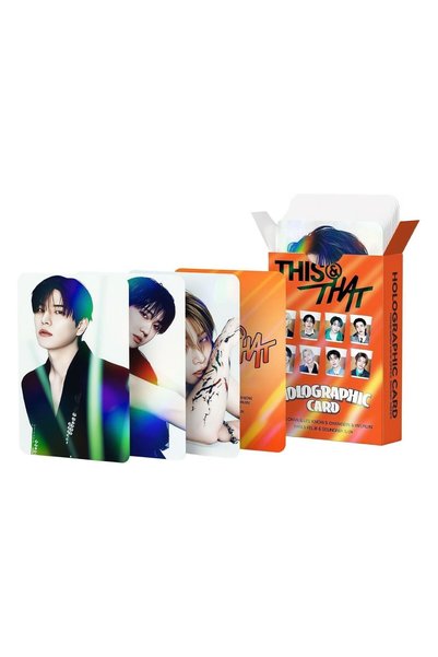 Kpop Dünyasi STRAY KIDS '' This & That '' Çift Yön Baskılı Hologramlı Lomo Card Seti (60 Pcs)