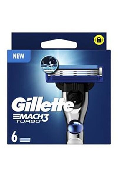 Gillette Lame de ras Mach3 Turbo, 6 bucăți