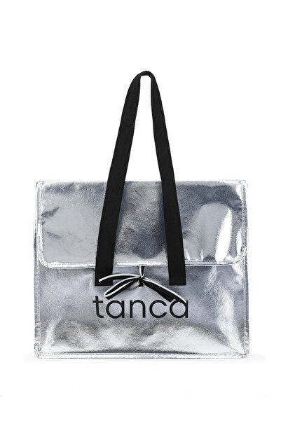 Tamer Tanca Unisex Tekstil Gümüş Orta Bez Poşet Çanta